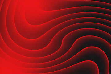 Obraz premium Red Modern gradient monotone wave light perspective geometric prism shape and halftone twirl abstract line technology silk swirl