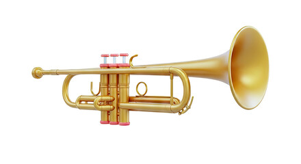 Fototapeta premium Golden Trumpet with Red Valves