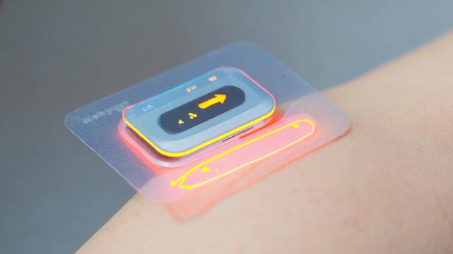  Temperature reading updates on parent's smartphone app, patch LED changes color indicating fever threshold, camera stays static