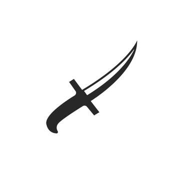 Simple dagger vector logo icon logo design