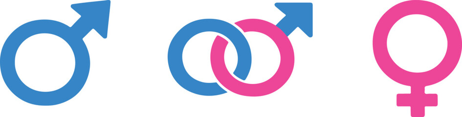 Set male and female gender icon © Amina