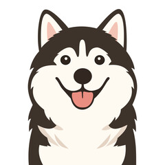 Smiling Husky Portrait: A cheerful husky with captivating eyes and a playful tongue, expressing a sense of joy and warmth. © Fuse