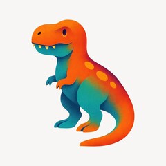 Fototapeta premium Colorful dinosaur cartoon illustration.