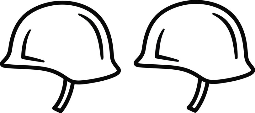 Two mushrooms side by side Vector