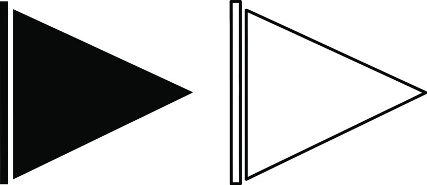 Play pause button icons Vector