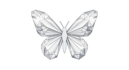 Fototapeta premium Crystal Butterfly Jewelry Accessory.
