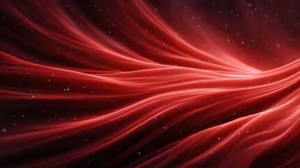 Naklejka premium Swirling crimson energy veil with glowing red mist and flowing light strands creating dynamic motion and subtle particles evoking mystery and power