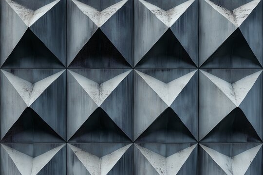 Concrete Pyramid Geometric 3D Abstract Background