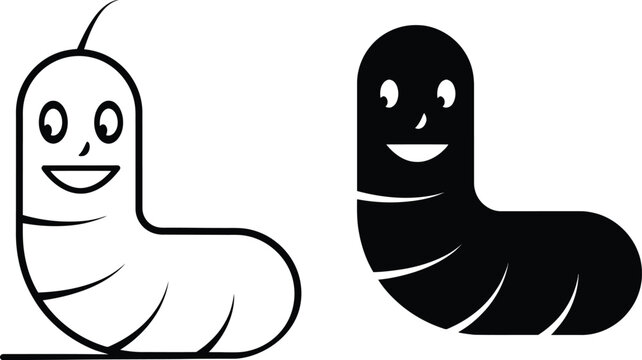 Funny cartoon zombie monster and scary Halloween ghost character vector illustration