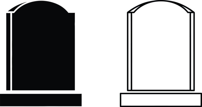 Headstones grave monuments Vector