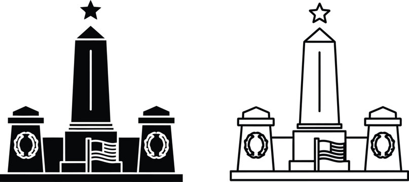 Monument illustration star tower building Vector