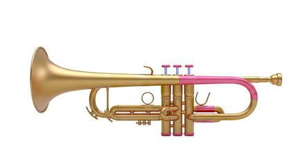 Fototapeta premium Gold and Red Trumpet