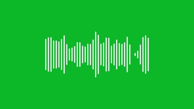 Audio waveform sound signal visualization. Digital sound wave pattern for music production, podcast recording and audio technology background
