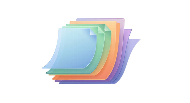 Layered Document Stack Icon Representing File Organization Record Management And Business Information Storage System