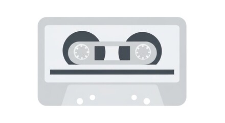 Obraz premium Retro Cassette Tape Icon - Vintage Audio Recording Media