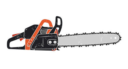 Naklejka premium Vintage Chainsaw Isolated on White Background