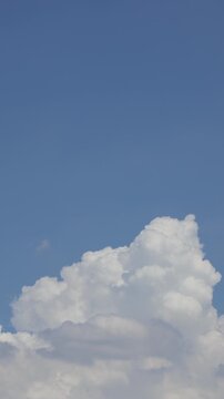 Paceful Puffy Cloud Blue Sky Background