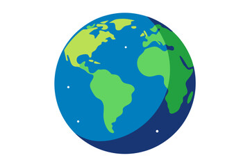 Fototapeta premium A colorful vector illustration of the Earth with a white background