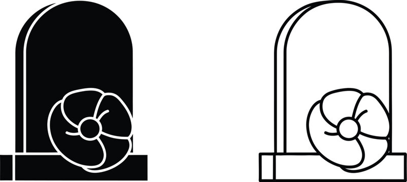 Exhaust fan ventilation icons Vector