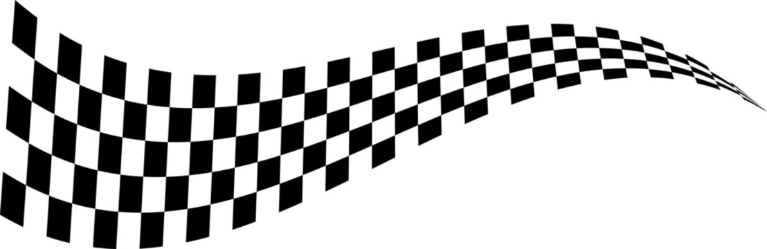 Abstract Checker Wave Flowing In Bold Dynamic Motion