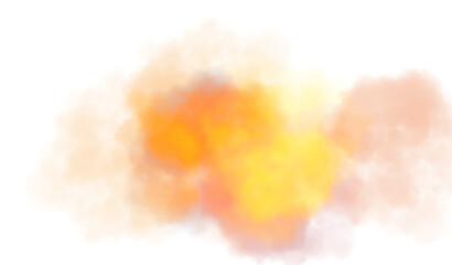 Realistic clouds explosion fluffy steam cutout PNG. Colorful clouds flowing, smoke explosion, smog effect for festival celebration. Smoke clouds fog png cutout.
