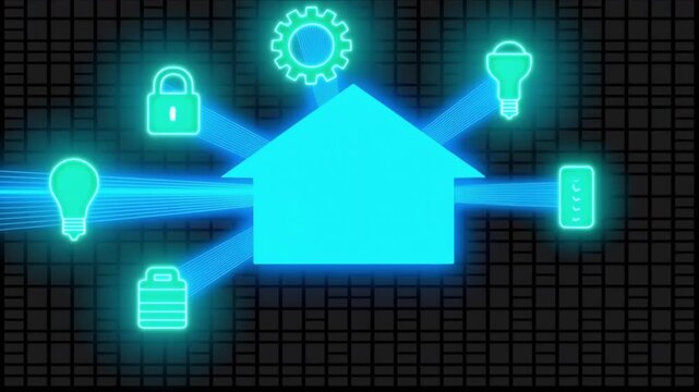 Smart home security lock network on flat matrix