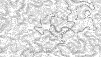 Vector geographic contour map. Background of the topographic map. Topographic map lines, contour background.  © Mst