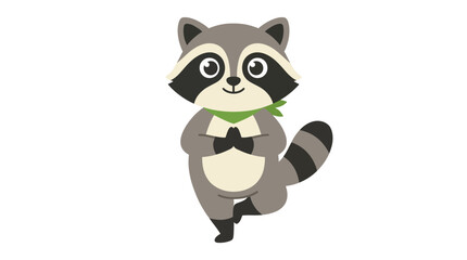 Obraz premium Raccoon doing yoga pose