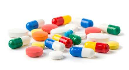 A pile of colorful pills and capsules