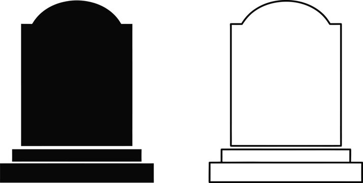 Tombstone icon set Vector