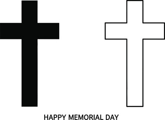 Obraz premium Happy memorial day crosses Vector