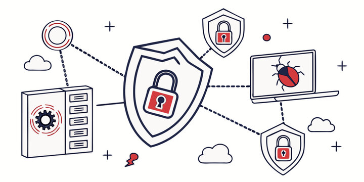 A visual representation of cybersecurity measures protecting digital data from unauthorized access.