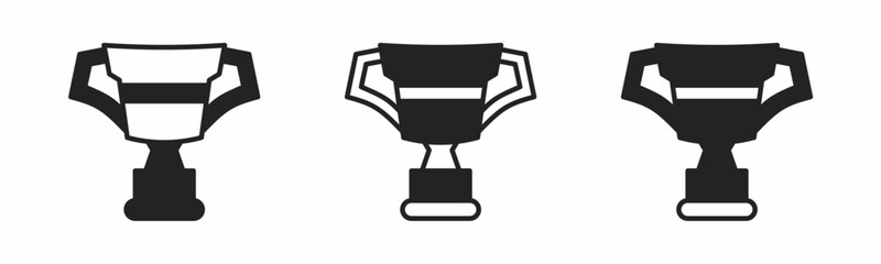 Trophy icon on white background. Vector logo trophy illustration.