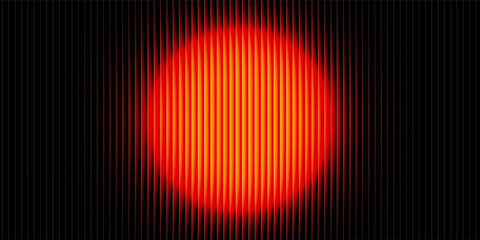 Summer sunset glow with vibrant gradient light with fractal glass effect and illuminated with warm blending glowing tones. Vibrant sunset glowing through geometric structural glass. Vector background © Muis