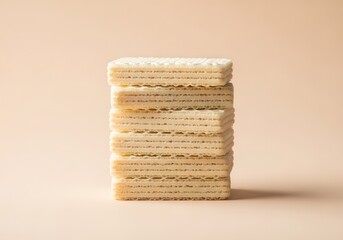Fototapeta premium Stack of vanilla wafers