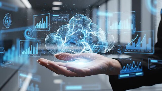 Cloud Computing Digital Data Network Technology Concept