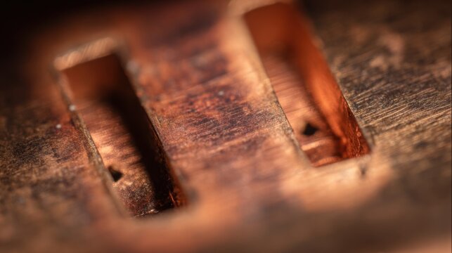 extreme macro of copper electrical contacts with slight oxidation marks, warm metallic tones illuminated by focused studio light, industrial