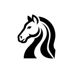 Fototapeta premium Minimalist Chess Knight Vector Icon