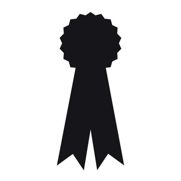 Vector flat rosette award isolated on white background