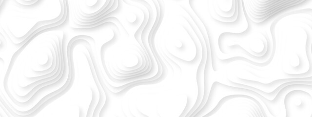 Abstract background vector Abstract wavy line 3d paper cut white background. Abstract pattern with lines. Abstract sea map geographic contour map and topographic contours map background. © armans
