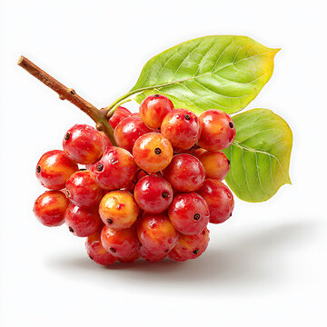 3D karanda fruit isolated, transparent background, small berry cluster