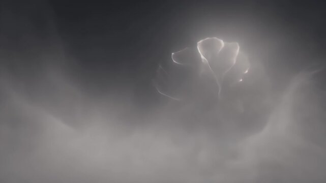 Abstract, dark to light grey gradient with swirling smoke-like patterns and subtle glow