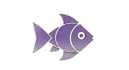 Obraz premium Stylized Purple Fish Icon