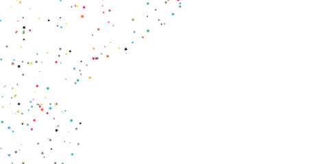 Obraz premium Vector Design Colorful star confetti on white background for celebration and party decoration