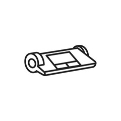 Obraz premium Outline of a Business Card Holder vector illustration