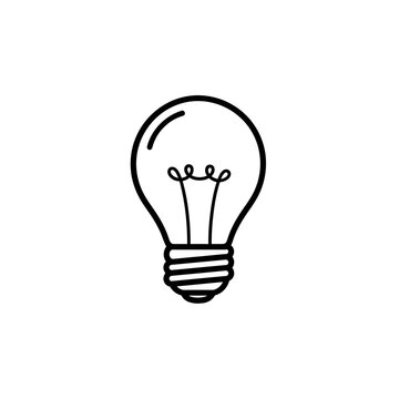 Outline of a Light Bulb vector illustration