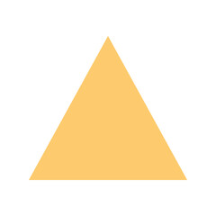 Fototapeta premium A 3D yellow pyramid and geometric triangle illustration isolated on white background as a blank vector icon for business design and Egyptian concept signs