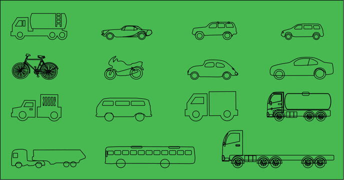 green transport icons