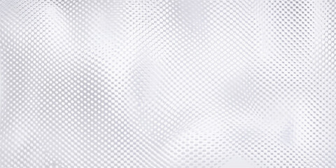 Seamless white and gray fabric textile texture background with a geometric mesh pattern design for a vintage canvas backdrop surface © ZINGGALALA HOHO