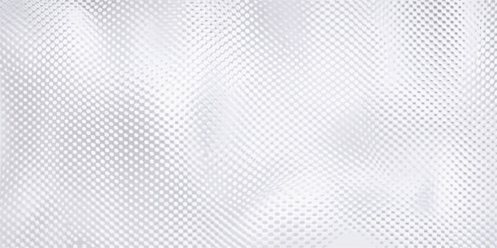 Seamless white and gray fabric textile texture background with a geometric mesh pattern design for a vintage canvas backdrop surface